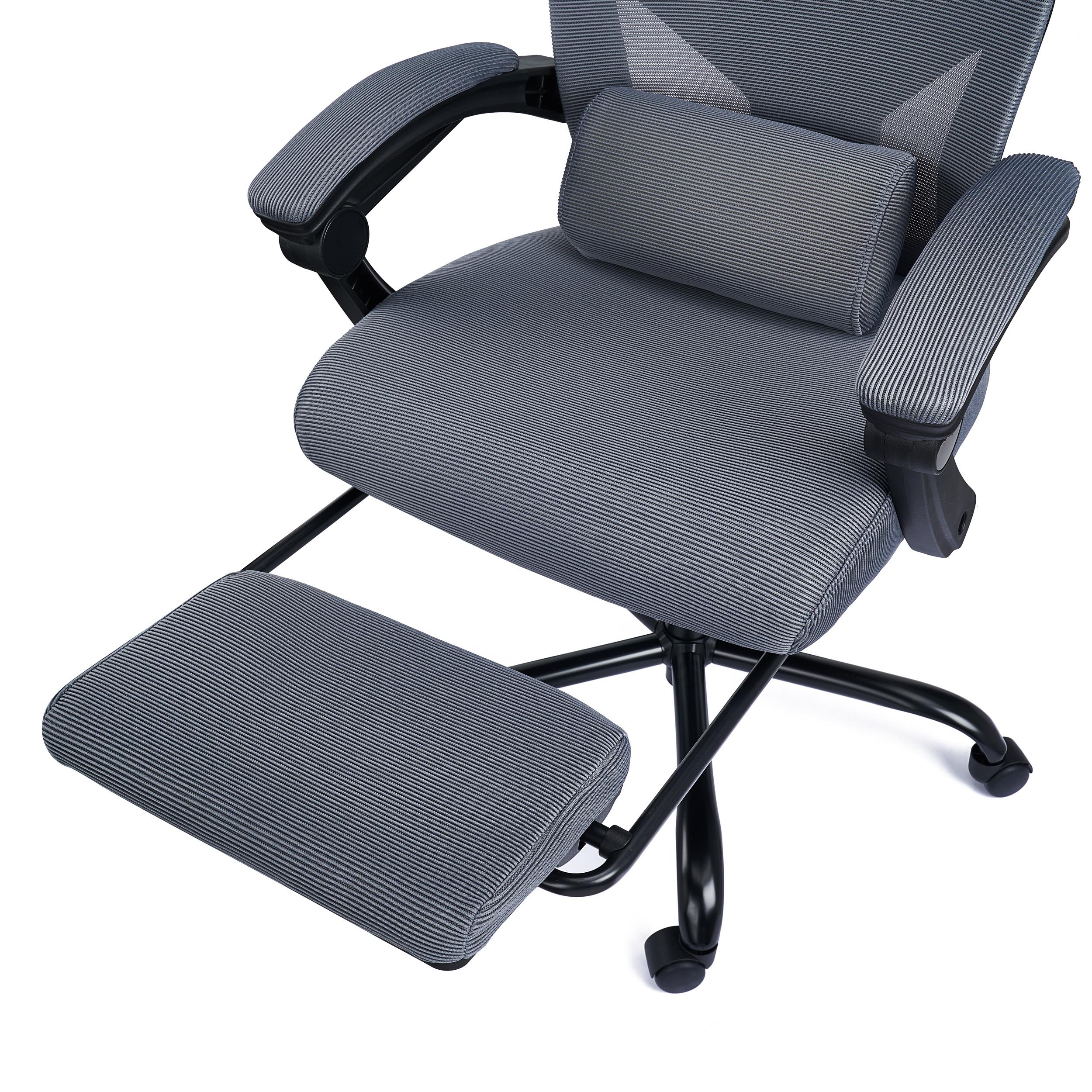 Silla de Oficina DELTA, reposapiés extensible, gris 