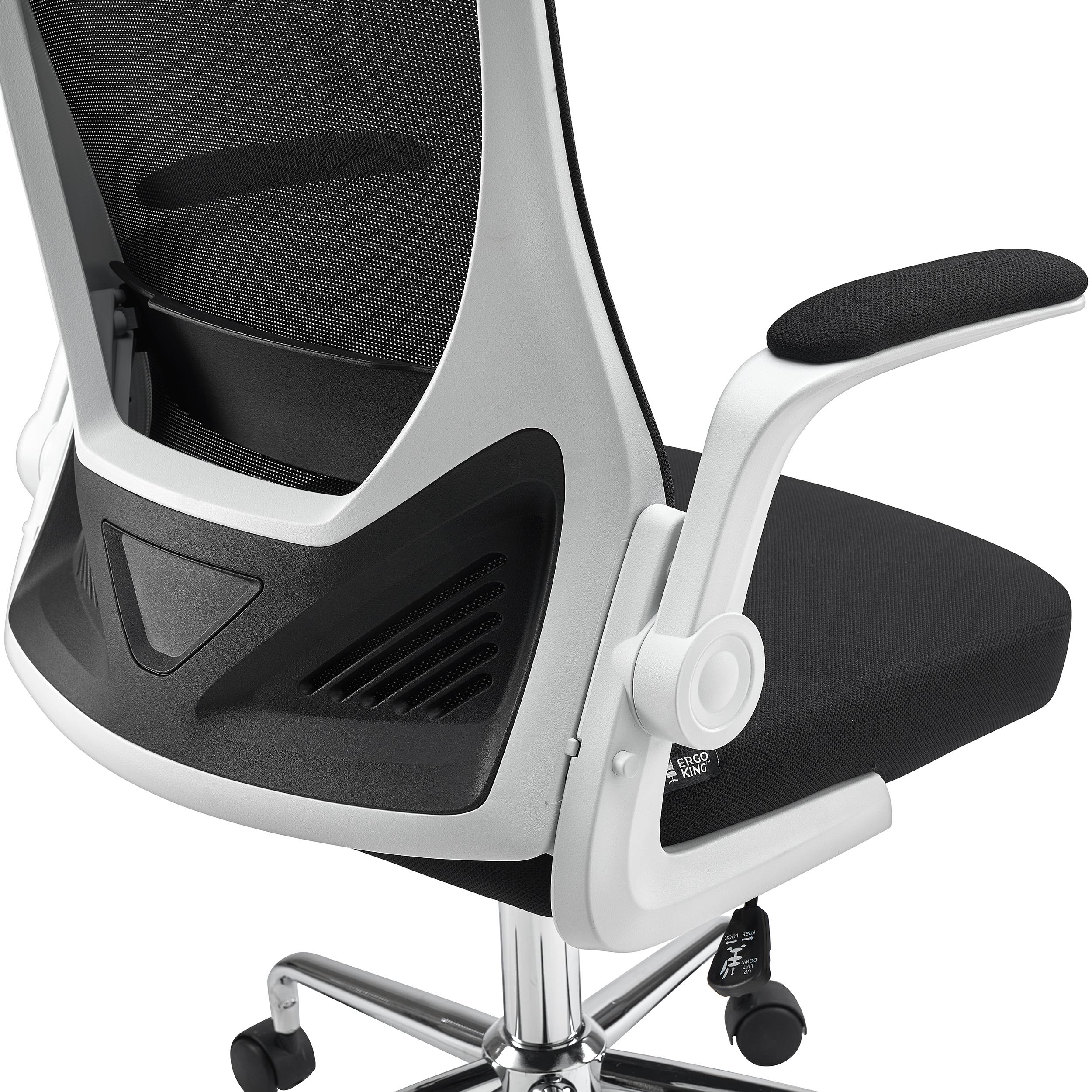Silla de oficina plegable con tablero de escribir, silla de escritorio  plegable con ruedas, silla de oficina ergonómica con brazos, cómoda silla  de