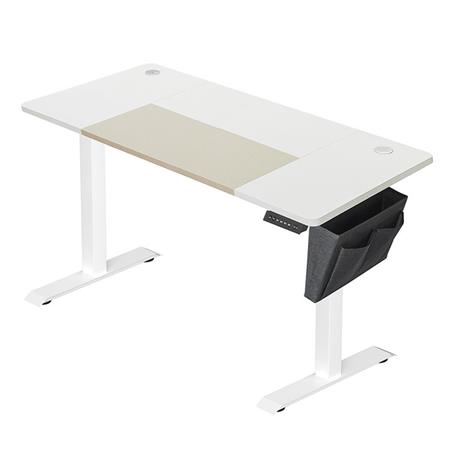 Mesa de Ordenador Elevable ALPES, 140x60x72-120 cm, en color Blanco